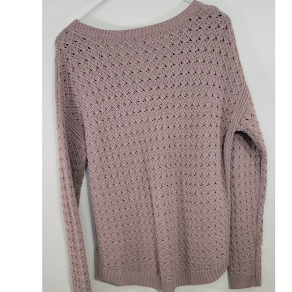 Old Navy Sweater Womens Medium Boho Mauve Sweater Cottage Core Casual Sweater - Picture 3 of 7